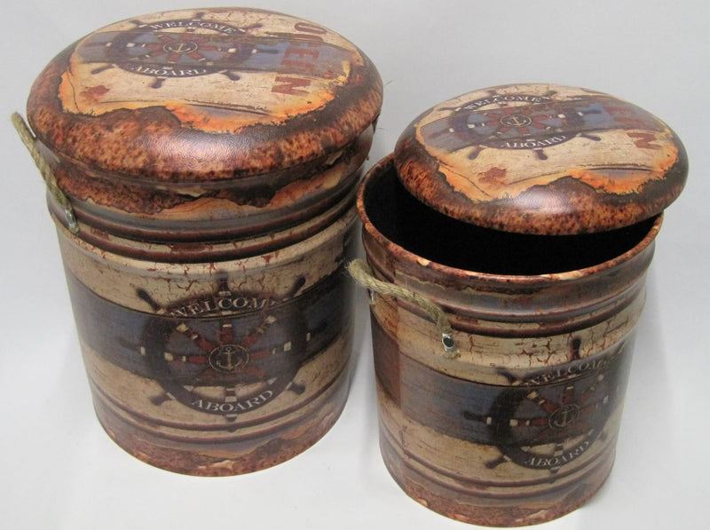 Cushioned Storage Stool Drums