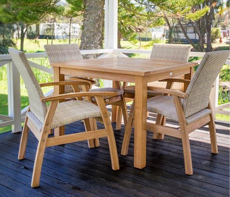 Teak Post Leg Tables